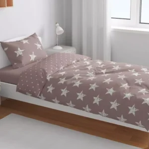 מצעים דגם כוכבים ורוד